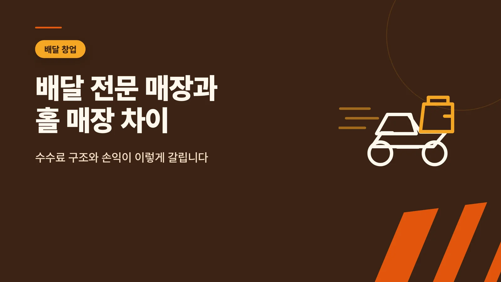 배달 전문 치킨 창업, 홀 매장과 무엇이 다른가
