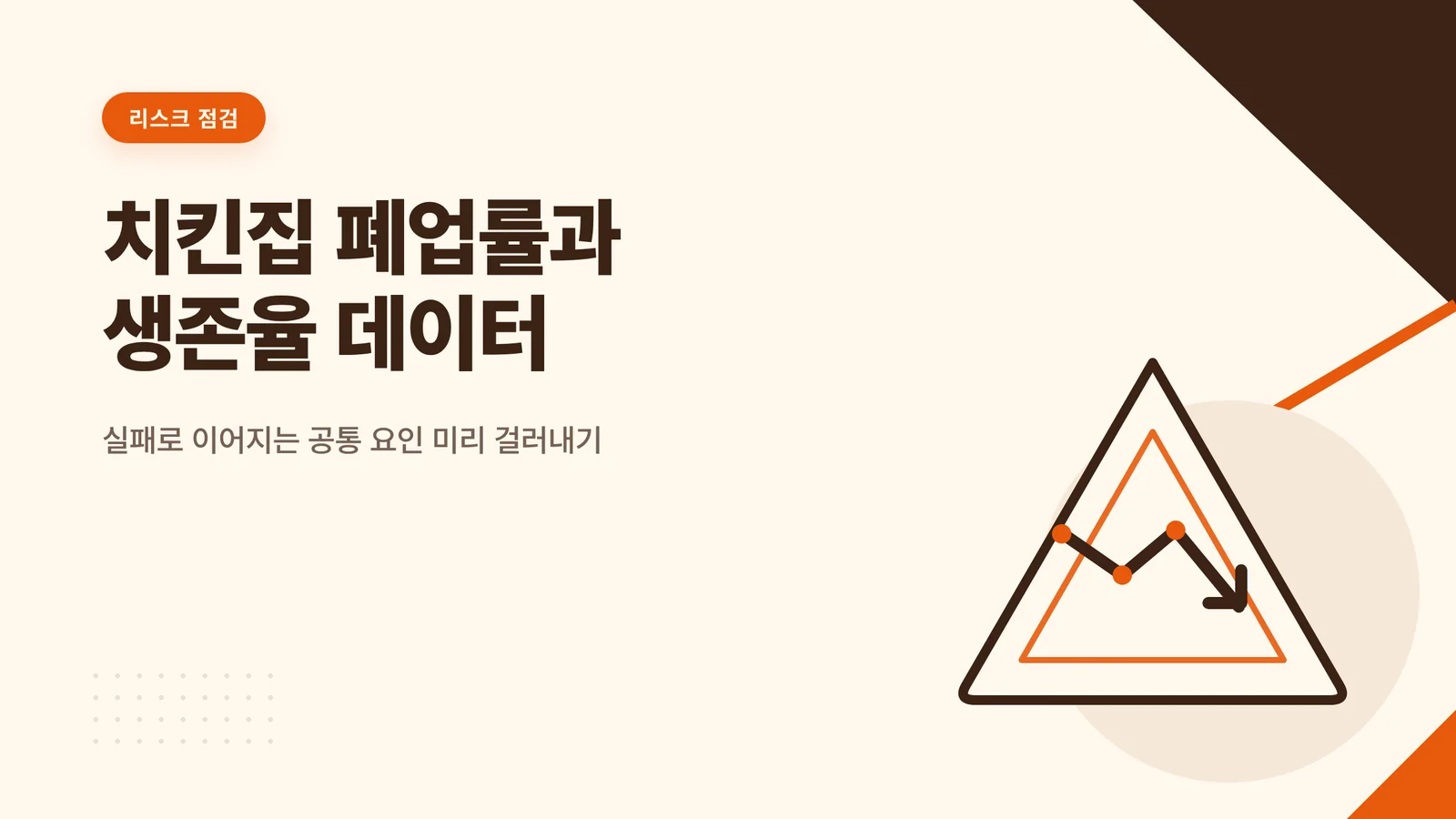 치킨집 폐업률과 생존율, 창업 전 확인할 리스크 데이터